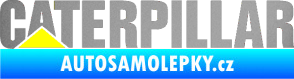Samolepka Caterpillar - barevný stříbrná metalíza