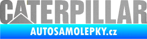 Samolepka Caterpillar - jedna barva stříbrná metalíza