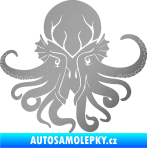 Samolepka Chobotnice 002 pravá stříbrná metalíza
