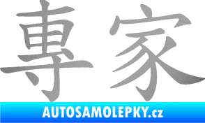 Samolepka Čínský znak Expert stříbrná metalíza