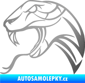 Samolepka Cobra 002 levá stříbrná metalíza