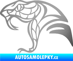 Samolepka Cobra 003 levá stříbrná metalíza