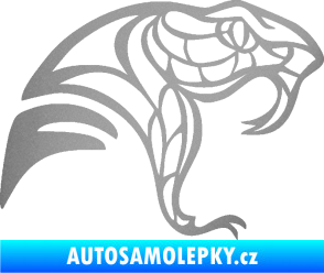 Samolepka Cobra 003 pravá stříbrná metalíza