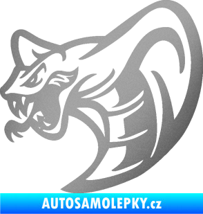 Samolepka Cobra 007 levá stříbrná metalíza