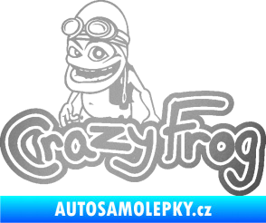 Samolepka Crazy frog 002 žabák stříbrná metalíza