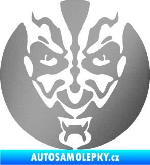Samolepka Ďábel 001 stříbrná metalíza