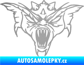 Samolepka Ďábel 003 pravá stříbrná metalíza