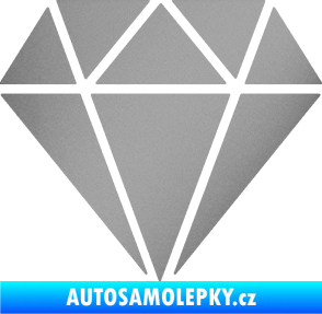 Samolepka Diamant 001 stříbrná metalíza