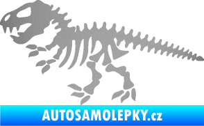 Samolepka Dinosaurus kostra 001 levá stříbrná metalíza