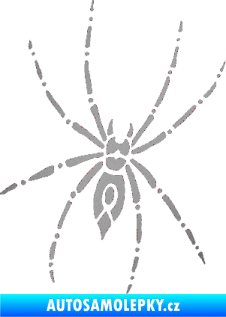 Samolepka Pavouk 011 - pravá stříbrná metalíza