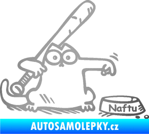 Samolepka Dolej naftu 002 pravá stříbrná metalíza