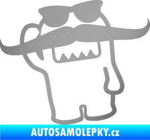 Samolepka Domo 016 levá s knírem stříbrná metalíza