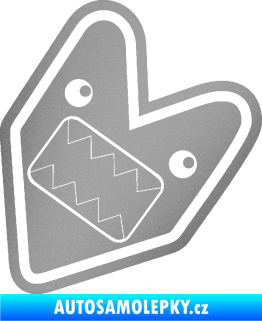 Samolepka Domo 019 wakaba jdm znak pravá stříbrná metalíza