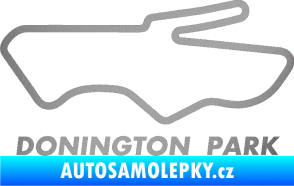 Samolepka Okruh Donington Park stříbrná metalíza