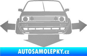 Samolepka Down and out car 002 stříbrná metalíza