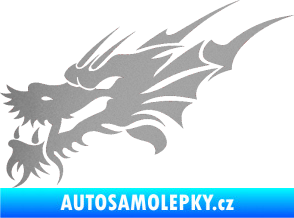 Samolepka Dragon 001 levá stříbrná metalíza