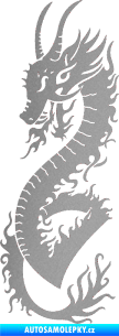 Samolepka Dragon 003 levá stříbrná metalíza