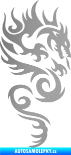 Samolepka Dragon 010 pravá stříbrná metalíza