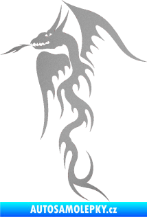 Samolepka Dragon 013 levá stříbrná metalíza