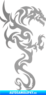 Samolepka Dragon 019 pravá stříbrná metalíza