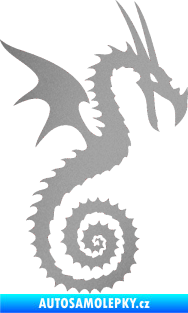 Samolepka Dragon 020 pravá stříbrná metalíza