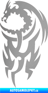 Samolepka Dragon 021 levá stříbrná metalíza