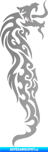 Samolepka Dragon 023 pravá stříbrná metalíza