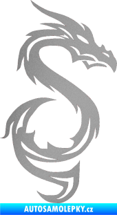 Samolepka Dragon 033 pravá stříbrná metalíza