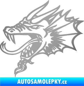 Samolepka Dragon 046 levá stříbrná metalíza