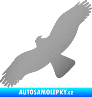 Samolepka Dravec na sklo 001 levá stříbrná metalíza