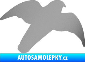 Samolepka Dravec na sklo 003 pravá stříbrná metalíza