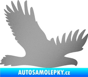 Samolepka Dravec na sklo 004 pravá stříbrná metalíza