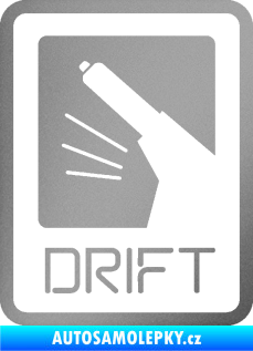 Samolepka Drift 004 stříbrná metalíza