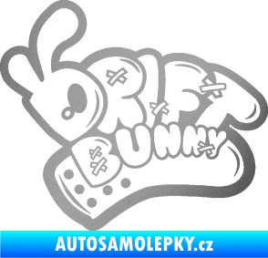 Samolepka Drift bunny stříbrná metalíza