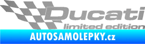 Samolepka Ducati limited edition levá stříbrná metalíza