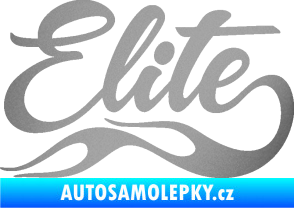 Samolepka Elite nápis stříbrná metalíza