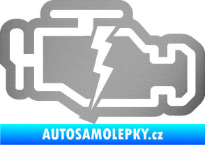 Samolepka Engine fail 001 motor stříbrná metalíza