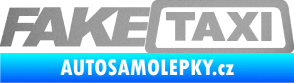 Samolepka Fake taxi nápis stříbrná metalíza