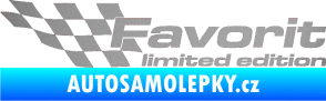 Samolepka Favorit limited edition levá stříbrná metalíza