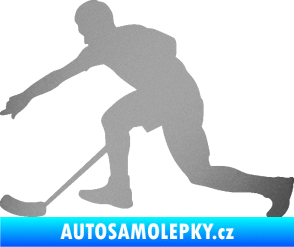 Samolepka Florbal 005 levá stříbrná metalíza