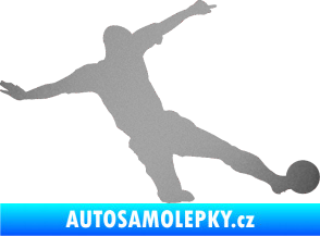 Samolepka Fotbalista 037 pravá stříbrná metalíza