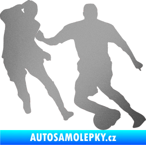 Samolepka Fotbalista 045 pravá stříbrná metalíza
