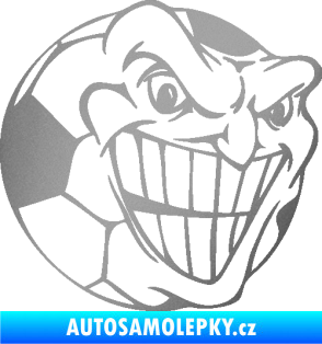 Samolepka Fotbalový míč 002 pravá stříbrná metalíza