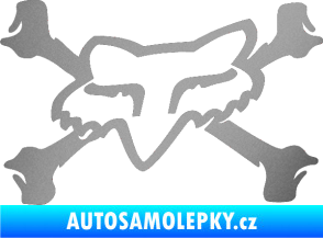 Samolepka Fox 004 stříbrná metalíza