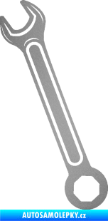 Samolepka Francouzský klíč levá stříbrná metalíza