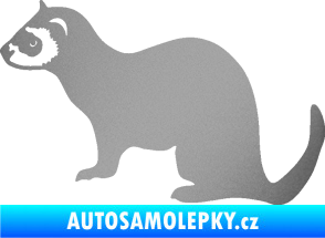 Samolepka Fretka 001 levá stříbrná metalíza