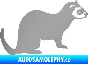 Samolepka Fretka 001 pravá stříbrná metalíza