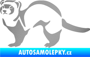 Samolepka Fretka 002 levá stříbrná metalíza