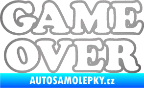 Samolepka Game over nad sebou 001 stříbrná metalíza