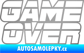 Samolepka Game over nad sebou 002 stříbrná metalíza